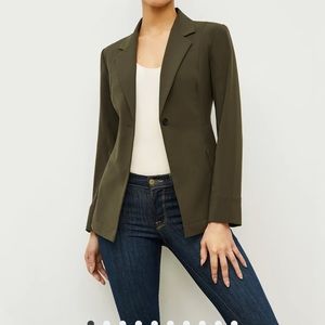 MM LaFleur Moreland Jacket, Origami Tech, Machine Washable- Sz 8, Olive